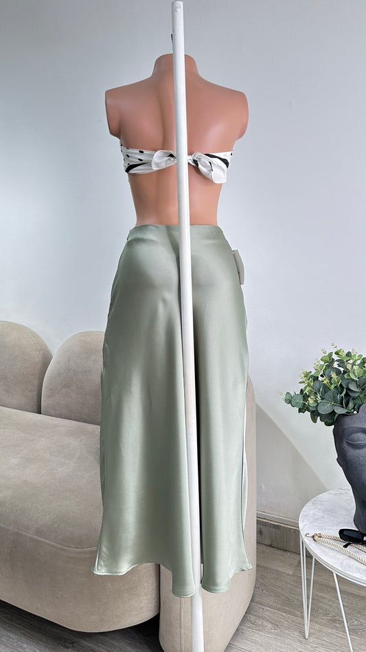 Falda seda Menta