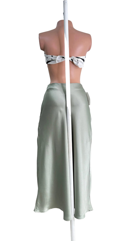 Falda seda Menta