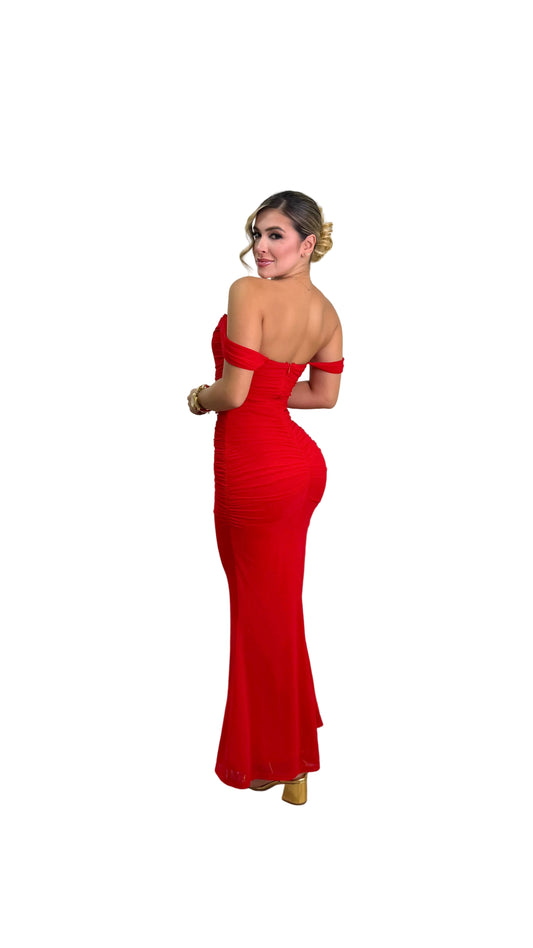 Vestido corset rojo