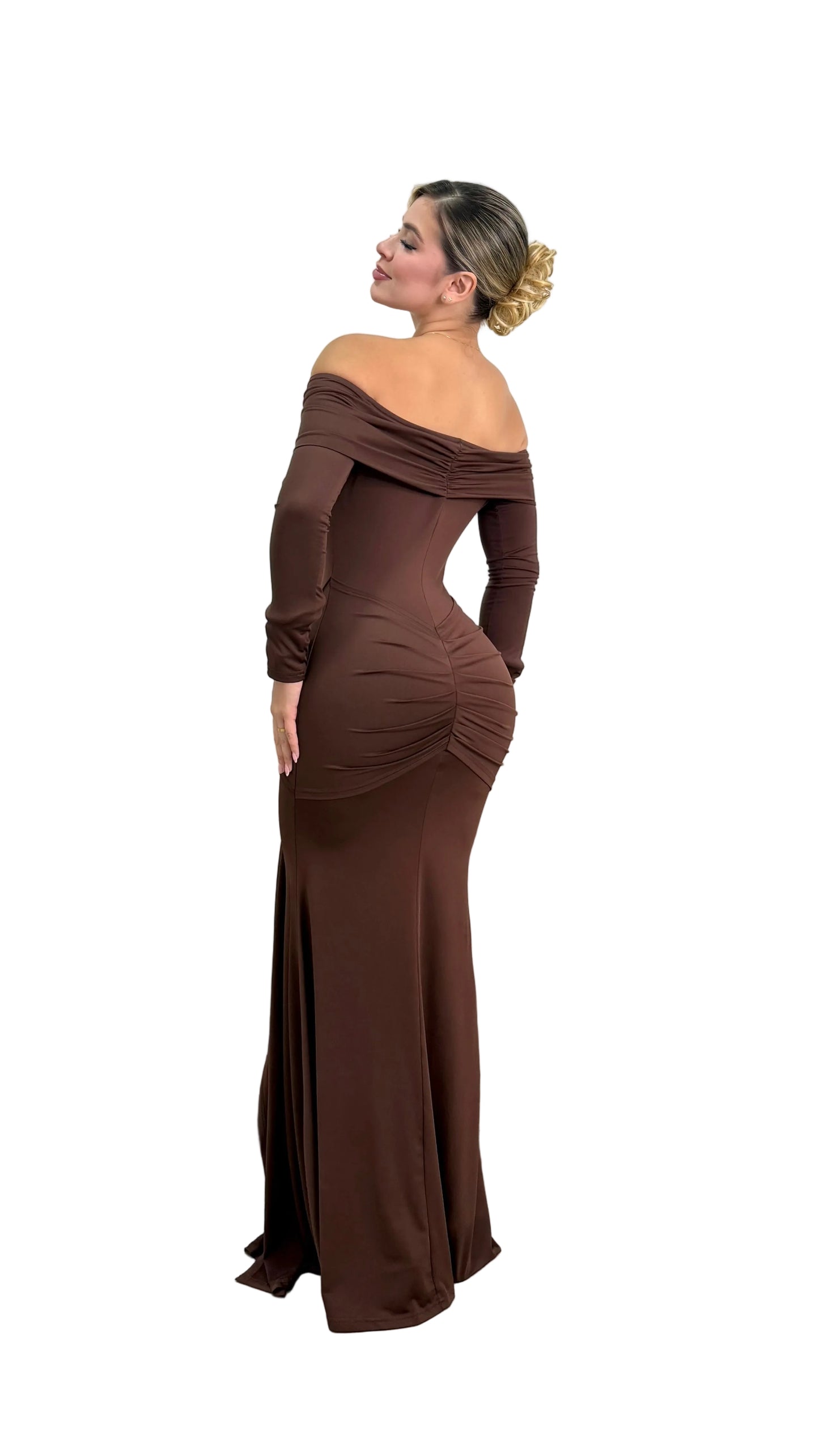 Vestido accesorio café