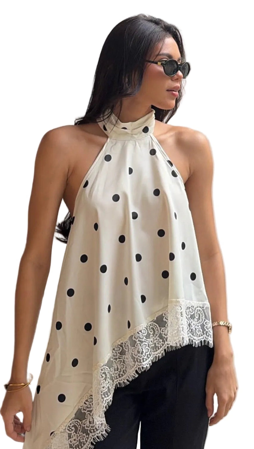 Blusa polka bordada