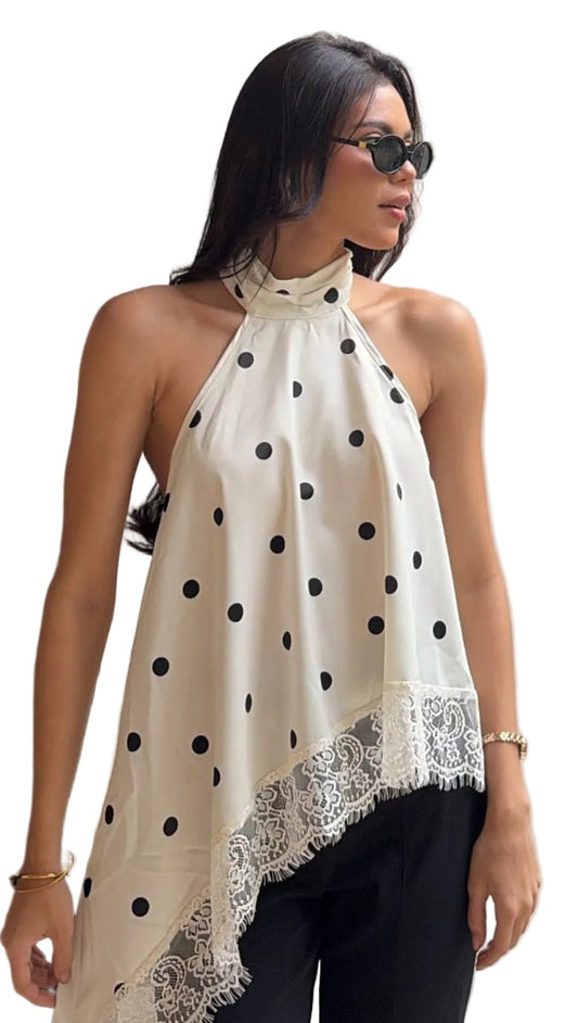 Blusa polka bordada